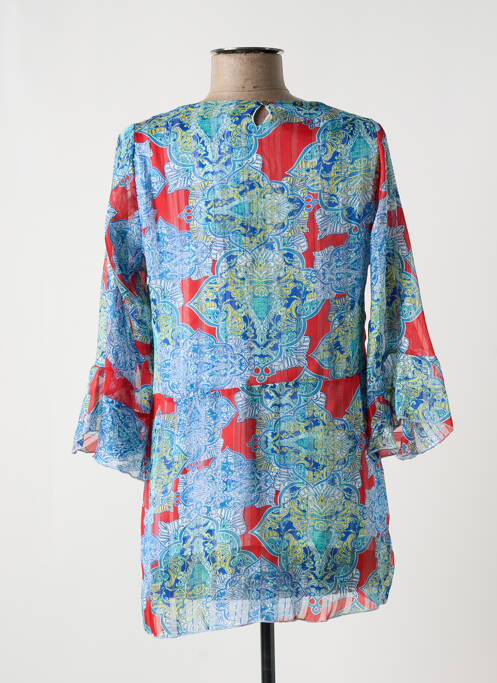 Tunique manches longues poignets évasés bleu MULTIPLES femme