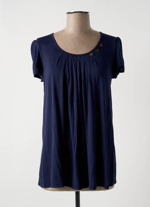 T-shirt coupe droite manches courtes bleu MULTIPLES femme