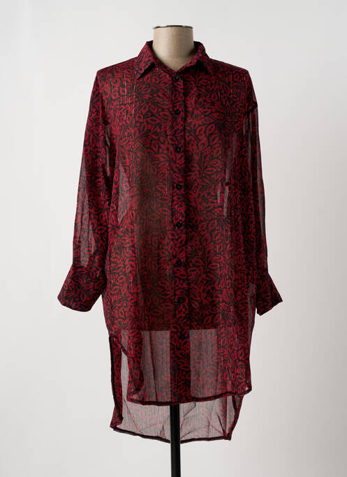 Tunique manches longues rouge MULTIPLES pour femme