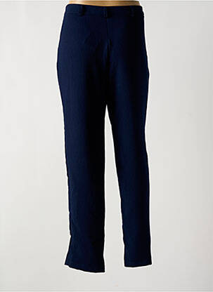 Pantalon droit tissage crêpe taille haute bleu MULTIPLES femme