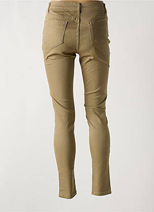 Pantalon slim taille haute taille haute beige MULTIPLES femme
