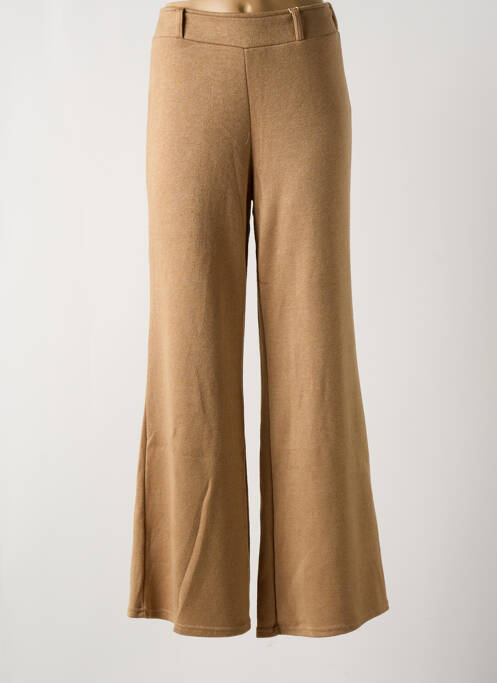Pantalon large taille haute taille haute beige MULTIPLES femme