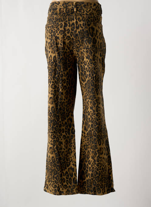 Jeans coupe large stretch taille haute marron MULTIPLES femme