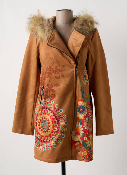 Manteau long a capuche a capuche marron MULTIPLES femme