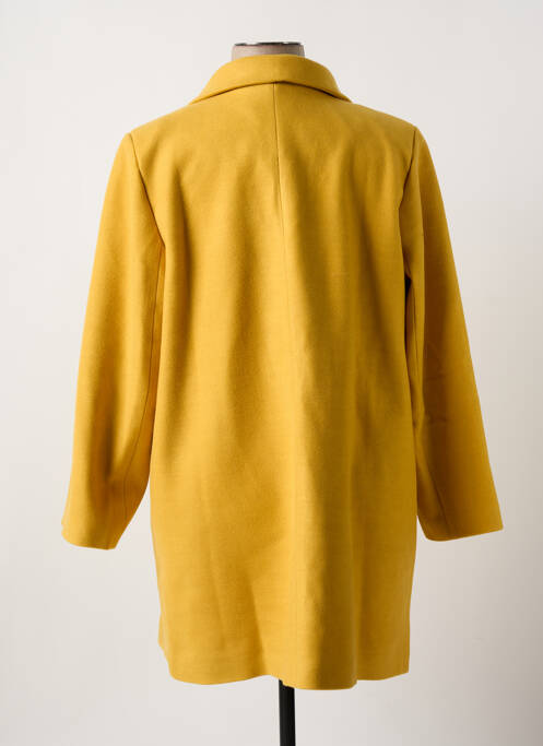 Manteau long coupe droite sans capuche jaune MULTIPLES femme