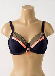 Haut de maillot de bain stretch haut soutien-gorge emboitant bleu PRIMADONNA femme