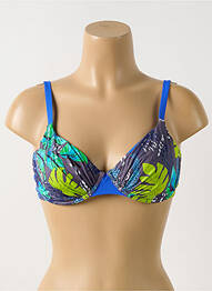 Haut de maillot de bain stretch haut soutien-gorge emboitant bleu SIMONE PERELE femme