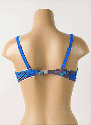 Haut de maillot de bain stretch haut soutien-gorge emboitant bleu SIMONE PERELE femme