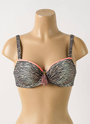 Haut de maillot de bain stretch haut soutien-gorge balconnet gris PRIMADONNA femme
