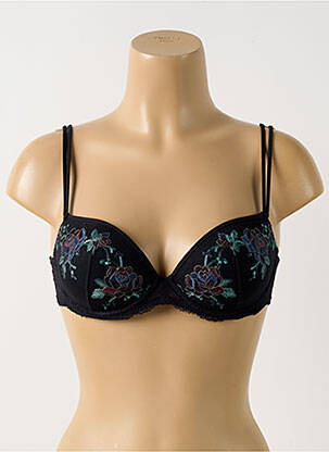 Soutien-gorge effet matière satinée haut soutien-gorge moulé noir MARIE JO femme