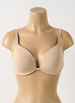 Soutien-gorge effet matière satinée haut soutien-gorge moulé chair SIMONE PERELE femme