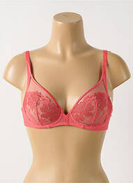 Soutien-gorge effet matière satinée haut soutien-gorge emboitant rose SIMONE PERELE femme
