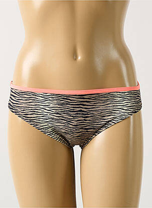 Bas de maillot de bain effet matière satinée culotte gris PRIMADONNA femme
