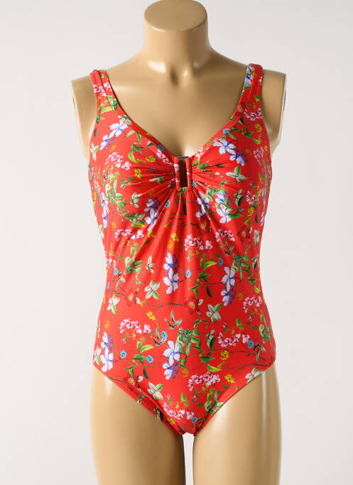 Maillot de bain 1 pièce rouge TESSY pour femme