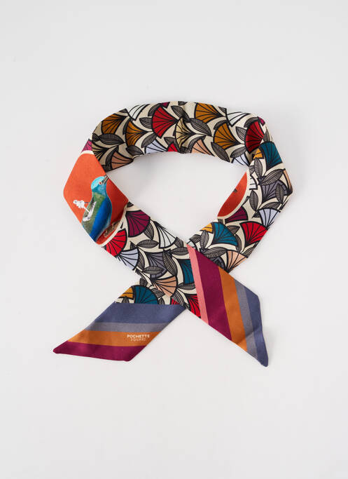 Foulard orange POCHETTE SQUARE pour femme