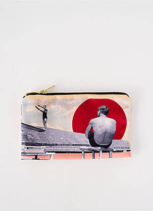 Trousse de maquillage beige POCHETTE SQUARE femme