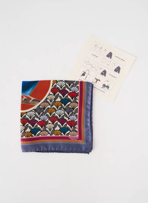 Foulard bleu POCHETTE SQUARE pour femme