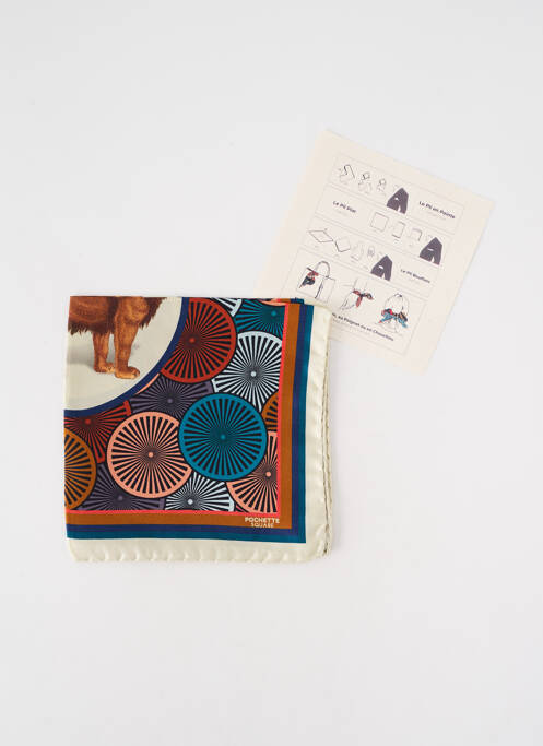 Foulard orange POCHETTE SQUARE pour femme