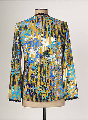 Gilet manches longues stretch bleu MALOKA femme