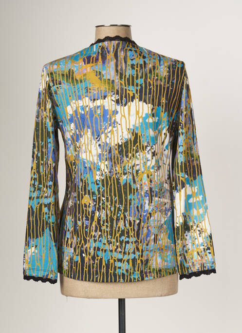 Gilet manches longues bleu MALOKA pour femme