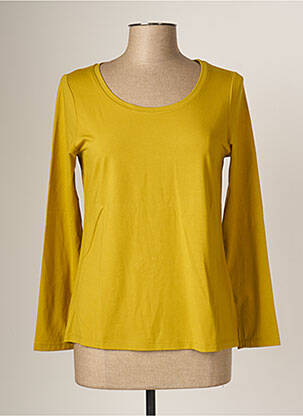 T-shirt manches longues manches longues jaune MALOKA femme