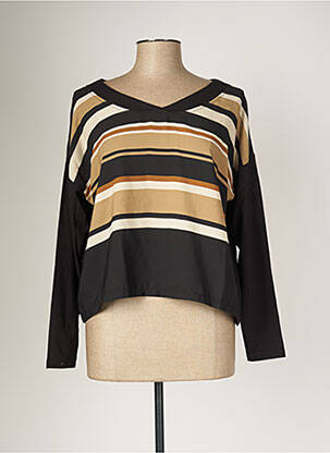 T-shirt manches longues manches longues noir G!OZE femme