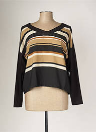 T-shirt manches longues manches longues noir G!OZE femme