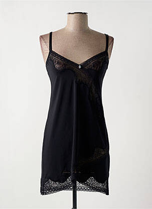 Nuisette/combinette col v noir IMPLICITE femme