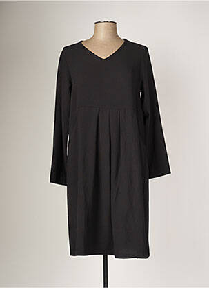 Robe courte coupe évasée manches longues noir G!OZE femme