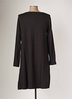 Robe mi-longue manches longues manches longues noir G!OZE femme