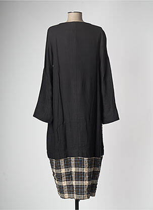 Robe longue manches longues manches longues noir G!OZE femme