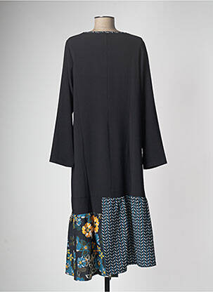 Robe longue manches longues manches longues noir G!OZE femme