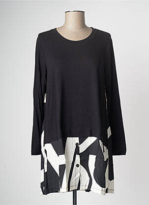 Tunique manches longues col rond noir G!OZE femme