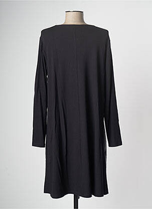 Robe mi-longue coupe fluide manches longues noir G!OZE femme