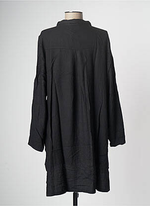 Robe courte coupe fluide manches longues noir G!OZE femme