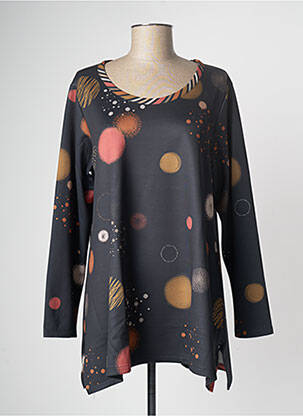 Tunique manches longues col rond noir G!OZE femme