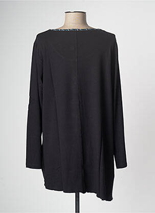 Tunique manches longues tissage crêpe noir G!OZE femme