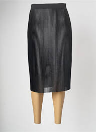Jupe mi-longue coupe droite noir PAUL BRIAL femme