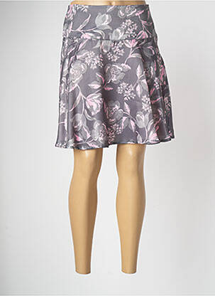 Jupe courte coupe évasée gris PAUL BRIAL femme