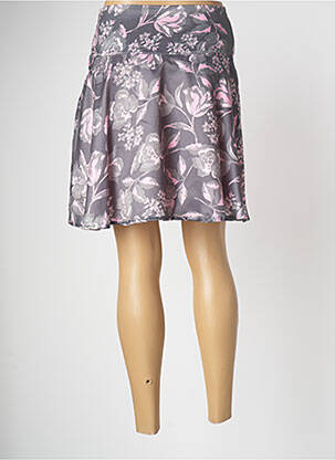 Jupe courte coupe évasée gris PAUL BRIAL femme