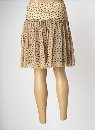 Jupe courte coupe évasée jaune PAUL BRIAL femme