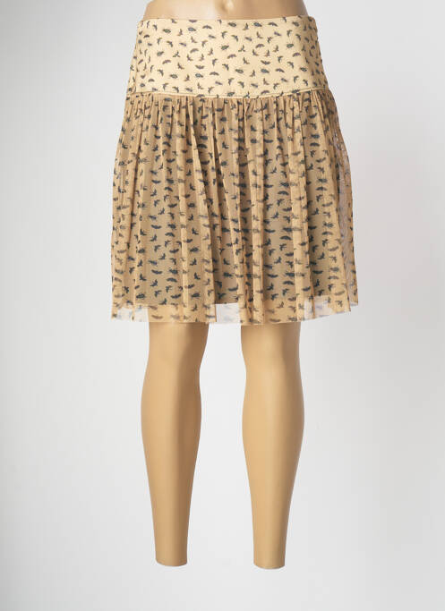 Jupe courte coupe évasée jaune PAUL BRIAL femme
