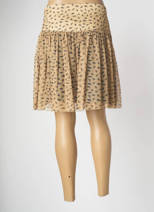 Jupe courte coupe évasée jaune PAUL BRIAL femme