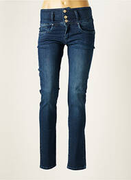 Jeans coupe slim broderie rivets taille normale bleu PAUL BRIAL femme