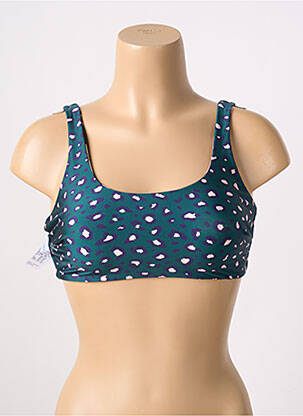 Haut de maillot de bain bretelles élastiquées brassieres bleu ROSA FAIA femme