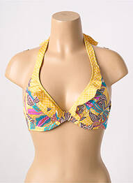 Haut de maillot de bain haut soutien-gorge emboitant haut soutien-gorge emboitant jaune ROSA FAIA femme