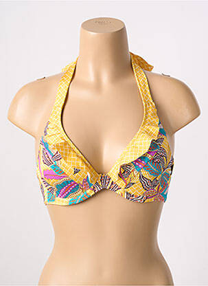 Haut de maillot de bain haut soutien-gorge emboitant haut soutien-gorge emboitant jaune ROSA FAIA femme