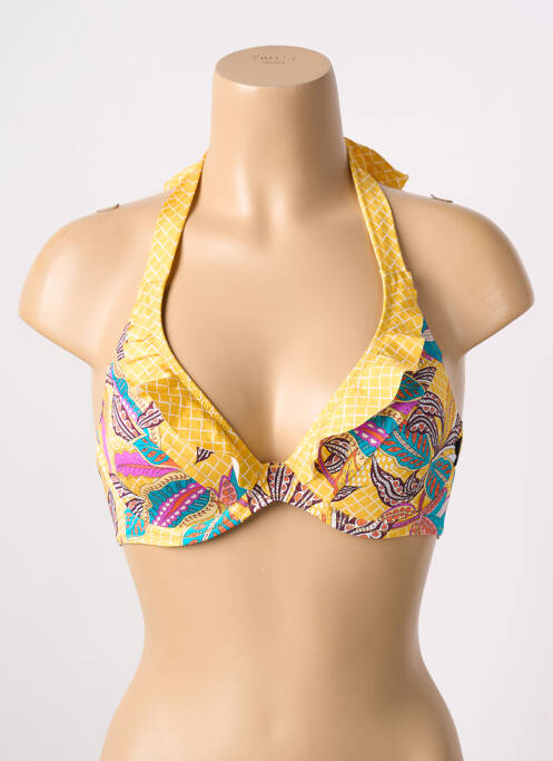Haut de maillot de bain haut soutien-gorge emboitant haut soutien-gorge emboitant jaune ROSA FAIA femme
