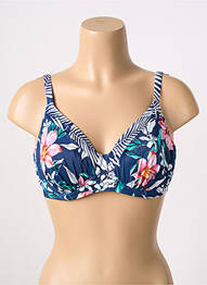 Haut de maillot de bain bretelles élastiquées ajustables bleu FANTASIE femme