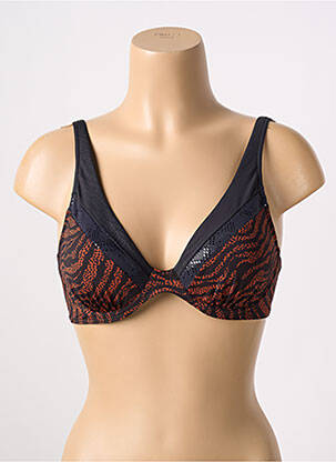 Haut de maillot de bain bretelles élastiquées ajustables noir PRIMADONNA femme